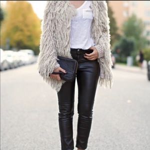 The Limited High Rise Genuine Leather pants 6(27)